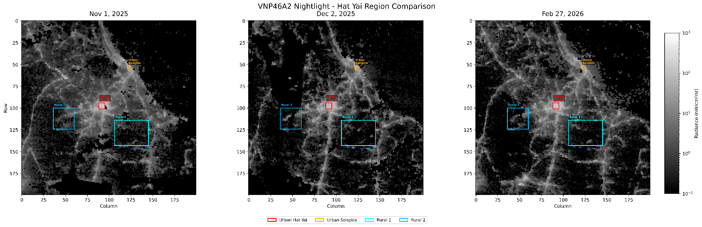 มุมมองจากฟ้า: เมื่อข้อมูล “แสงไฟ” บอกเราว่าการฟื้นตัวของหาดใหญ่ไม่ได้เท่ากัน
